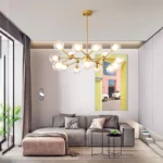 ЛЮСТРА LED PASSION 15P GOLD/CLEAR D75