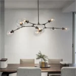 ЛЮСТРА GLASS BLACK/CLEAR 8P